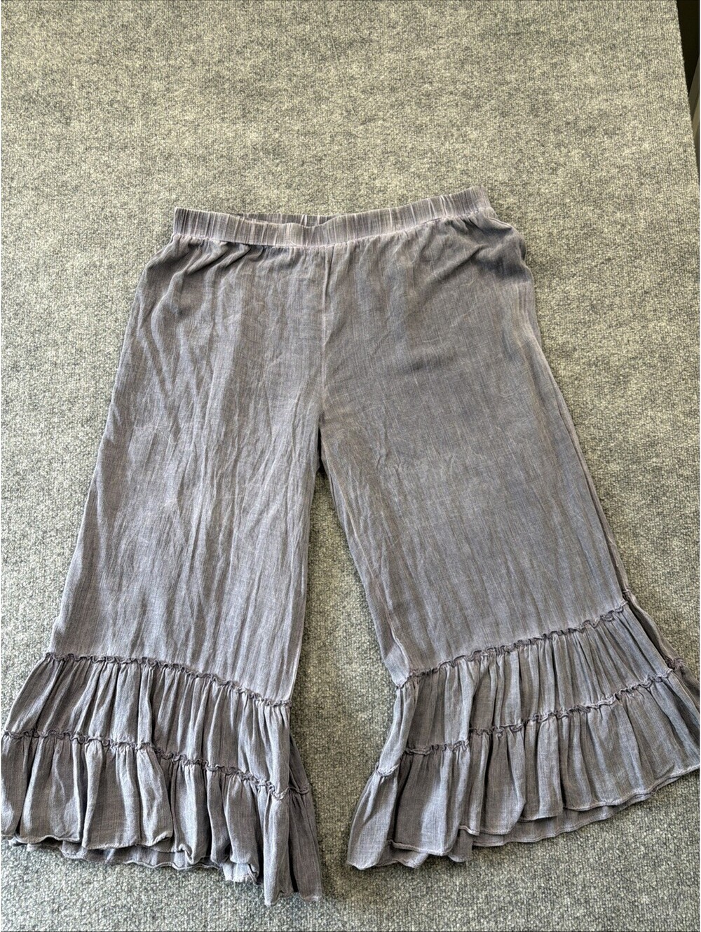 100% Rayon Umgee 2xL Palooza Ruffle Hem Pants